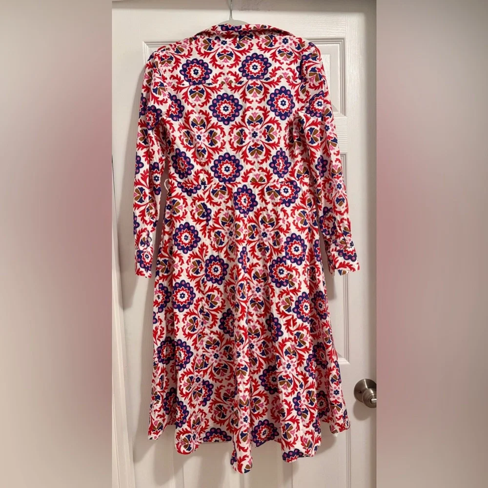 Boden Red Amy Midi Shirt Dress- NWT Sz 8 - Picture 5 of 5